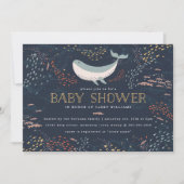 Baby shower voor het mariene leven kaart (Voorkant)