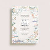 Baby shower voor het mariene leven kaart