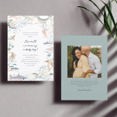 Baby shower voor het mariene leven kaart