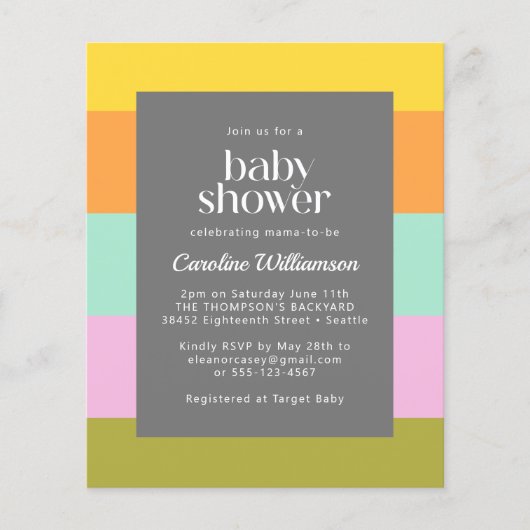 Baby shower voor het stellen van passen (Voorkant)