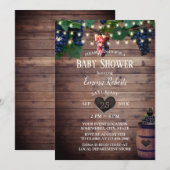 Baby shower voor het testen van wijn bij de wijnga kaart (Voorkant / Achterkant)