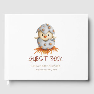 Baby shower voor het uitbroeden van vogels gastenboek