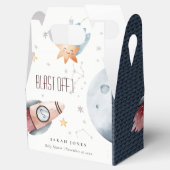 Baby shower voor het ultraviolette ruimtevaartuig bedankdoosjes (Geopend)