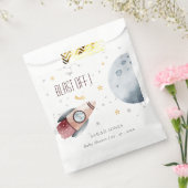 Baby shower voor het ultraviolette ruimtevaartuig bedankzakje (Gezegeld)