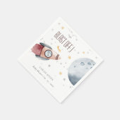 Baby shower voor het ultraviolette ruimtevaartuig servet (Hoek)