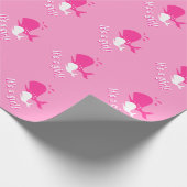 Baby shower voor het verpakken van meisjesroze wal cadeaupapier (Hoek)