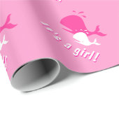 Baby shower voor het verpakken van meisjesroze wal cadeaupapier (Rol Hoek)