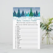 baby shower voor het winterbos Baby Animals Name G (Staand voorkant)