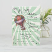 Baby shower voor heteluchtballon kaart (Staand voorkant)