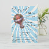 Baby shower voor heteluchtballon kaart (Staand voorkant)