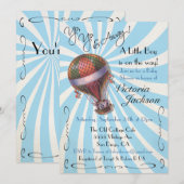 Baby shower voor heteluchtballon kaart (Voorkant / Achterkant)