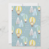 Baby shower voor heteluchtballon kaart (Achterkant)