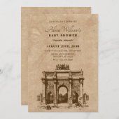  baby shower voor Historische Architectuur Kaart (Voorkant / Achterkant)