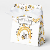 Baby shower voor honingbijen, mod-regenboog bedankdoosjes (Voorkant Zijde)