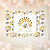 Baby shower voor honingbijen, mod-regenboog spandoek