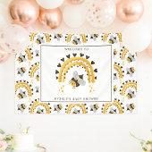 Baby shower voor honingbijen, mod-regenboog spandoek