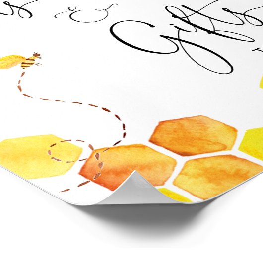 Baby shower voor honingbijen poster (Hoek)