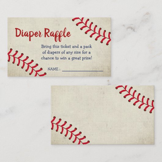  Baby shower voor honkbal Informatiekaartje (Voorkant / Achterkant)