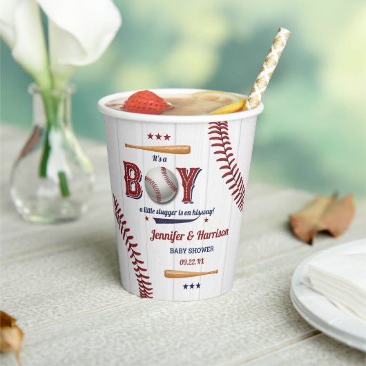 Baby shower voor honkbal papieren bekers (Insitu)