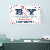 baby shower voor honkbal-sport spandoek (Beurs)