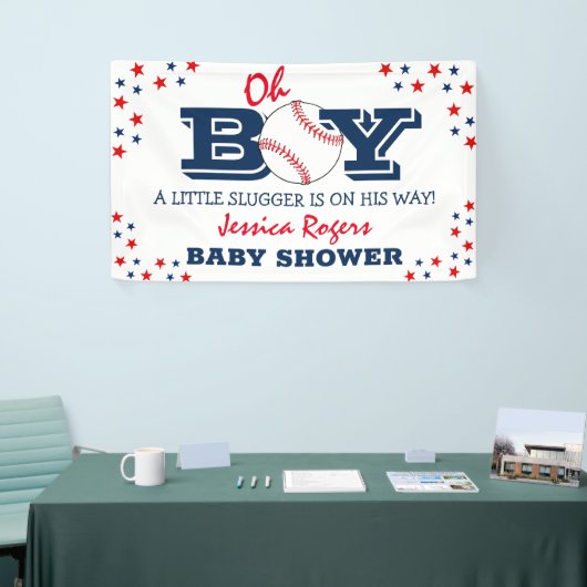 baby shower voor honkbal-sport spandoek (Beurs)
