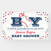 baby shower voor honkbal-sport spandoek (Horizontaal)