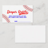 Baby shower voor honkbalsport - Kaart voor luiersp (Voorkant / Achterkant)