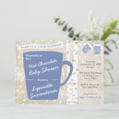 Baby shower voor hot-Chocolate Bar Snowflakes voor Kaart (Staand voorkant)