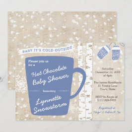 Baby shower voor hot-Chocolate Bar Snowflakes voor Kaart