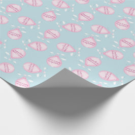 Baby shower voor hot-luchtballon Roze Cadeaupapier