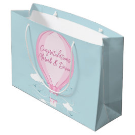 Baby shower voor hot-luchtballon Roze Groot Cadeauzakje