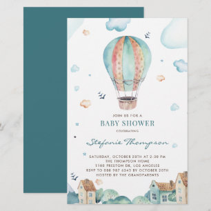 Baby shower voor hot-luchtballonjongen