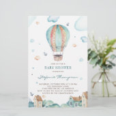  Baby shower voor hot-luchtballonjongen (Staand voorkant)