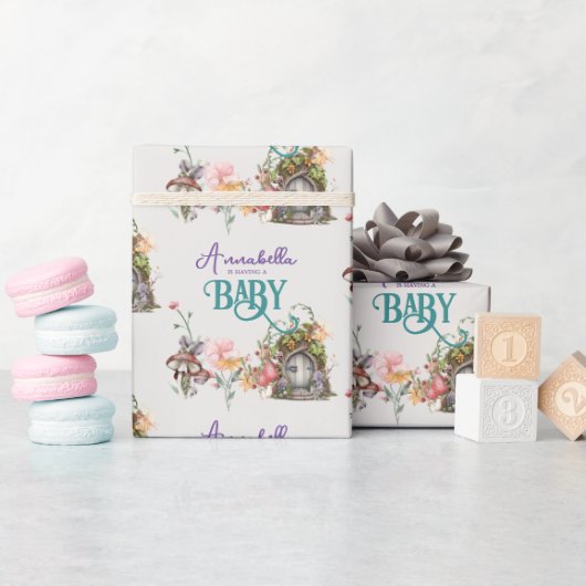 Baby shower voor ingerichte boerendedeur cadeaupapier (Baby Shower)