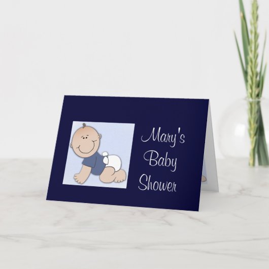 Baby shower voor jongen (Voorkant)