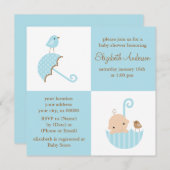 Baby shower voor jongens kaart (Voorkant / Achterkant)