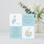 Baby shower voor jongens kaart (Staand voorkant)