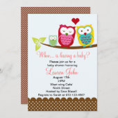 baby shower voor juffrouw babydouche kaart (Voorkant / Achterkant)