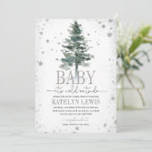 Baby shower voor kerstbomen kaart (Staand voorkant)