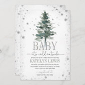 Baby shower voor kerstbomen kaart (Voorkant / Achterkant)