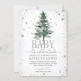 Baby shower voor kerstbomen kaart