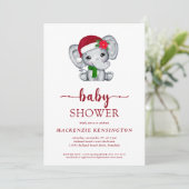 Baby shower voor kerstfeestjes kaart (Staand voorkant)