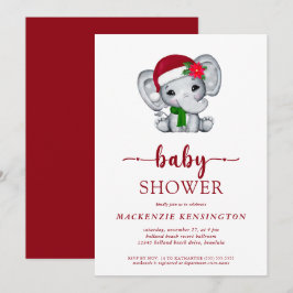 Baby shower voor kerstfeestjes kaart