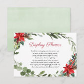 Baby shower voor kerstflorale display informatiekaartje (Voorkant / Achterkant)