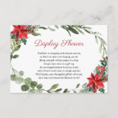 Baby shower voor kerstflorale display informatiekaartje (Voorkant)