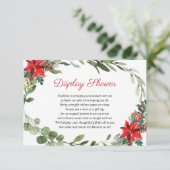 Baby shower voor kerstflorale display informatiekaartje (Staand voorkant)