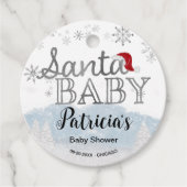 Baby shower voor kerstjongen met kerstmis Baby Bedankjes Labels (Voorkant)