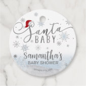 Baby shower voor kerstjongen met kerstmis Baby Bedankjes Labels (Voorkant)
