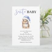 Baby shower voor kerstjongen met kerstmis Baby Kaart (Staand voorkant)