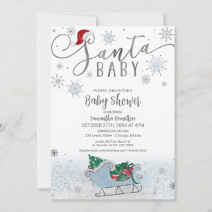 Baby shower voor kerstjongen met kerstmis Baby Kaart